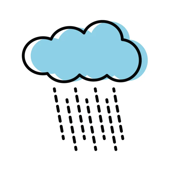 Хмарна піктограма дощу — стоковий вектор