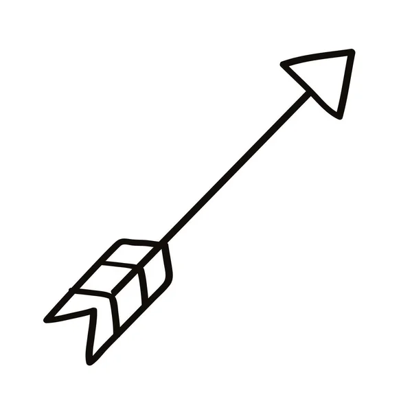 Arrow hand draw — Stock Vector