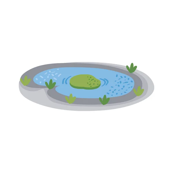 Roztomilý malý rybníček — Stockový vektor