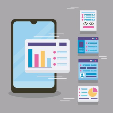 uxui simgeleriyle akıllı telefon