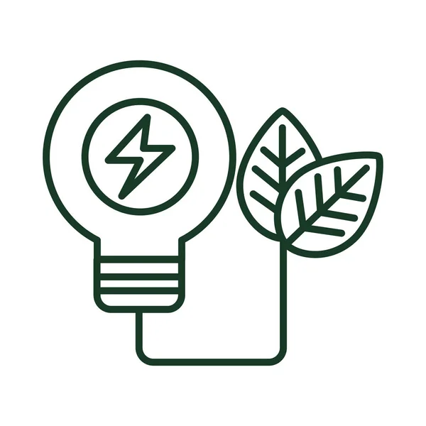 Icona lampadina bioenergia — Vettoriale Stock