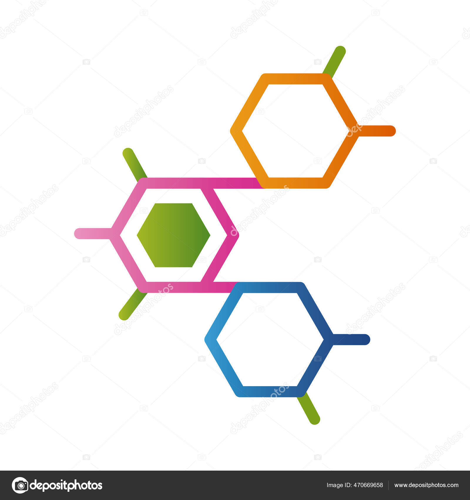 Structure molecular colors Stock Vector by ©yupiramos 470669658