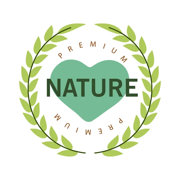 Premiun Natur-Label — Stockvektor