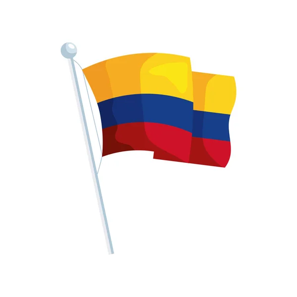 콜롬비아 국기 기둥 — 스톡 벡터
