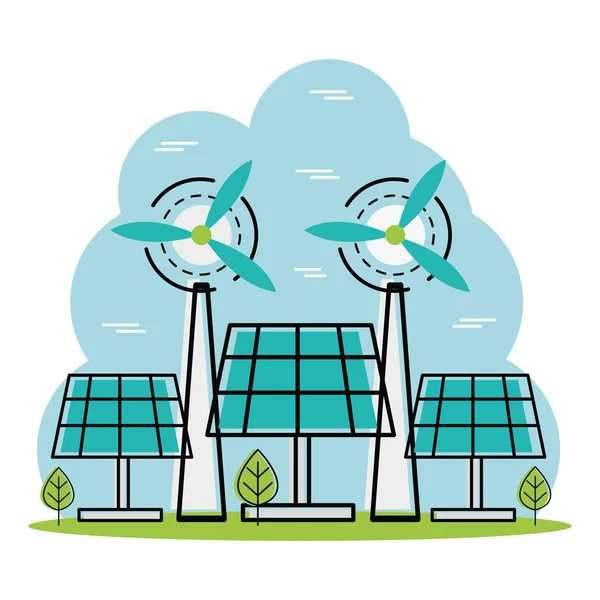 Scène de l'énergie verte — Image vectorielle