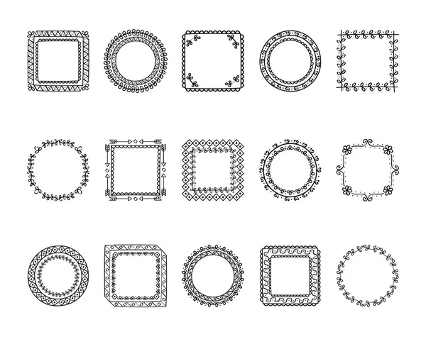 Vijftien getekende frames — Stockvector