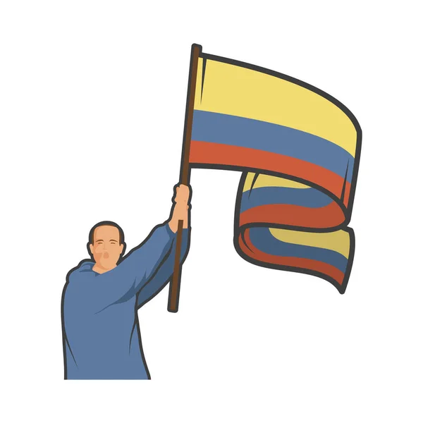 Colombiaanse vlag — Stockvector