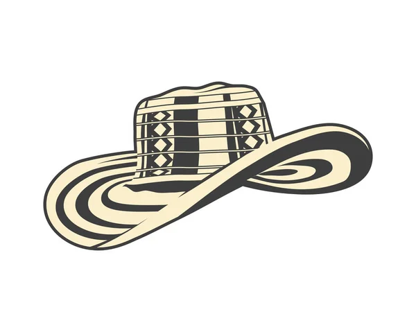 Chapéu tradicional colombiano — Vetor de Stock