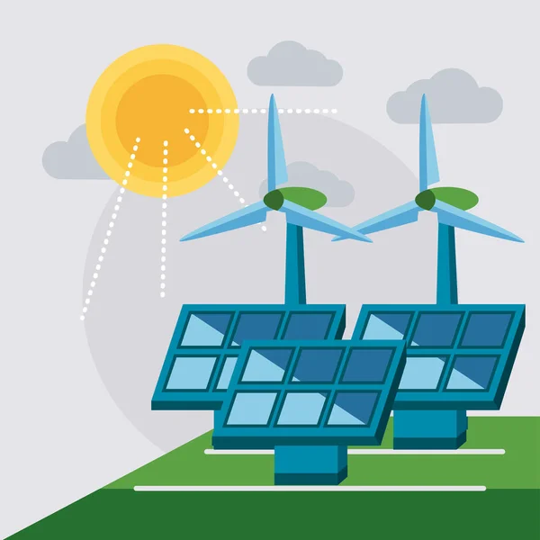可再生能源领域 — 图库矢量图片