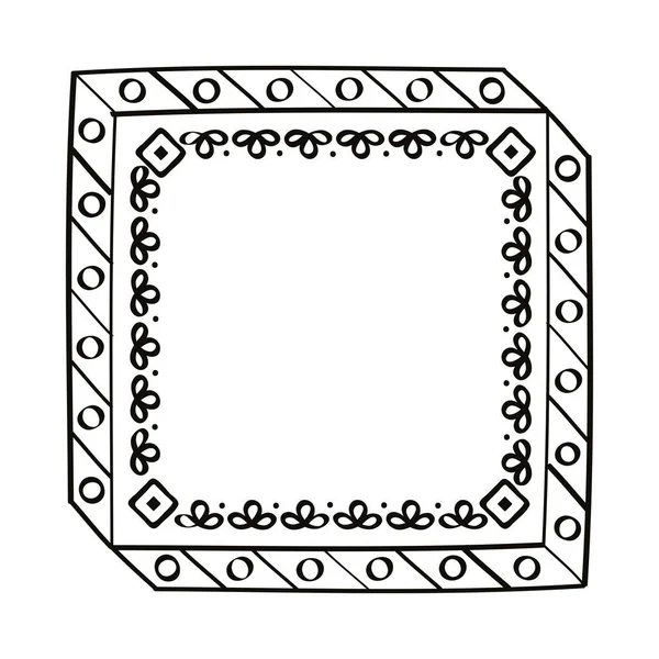 Квадратна рамка фігур малюнка — стоковий вектор