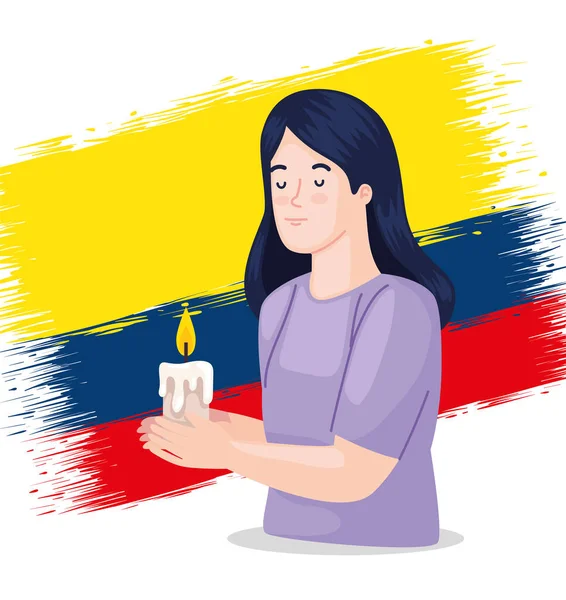 Колумбійський зі свічкою — стоковий вектор