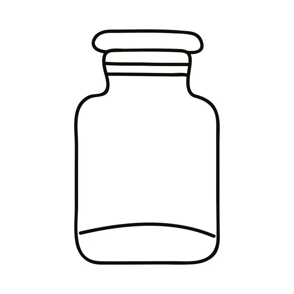 Zavařovací sklenice nakreslena — Stockový vektor