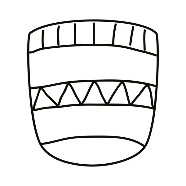 Pot en céramique dessiné — Image vectorielle