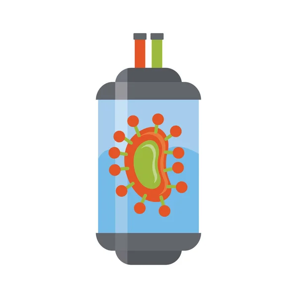 Bacterie în cilinder — Vector de stoc