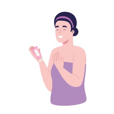 Havlu üzerindeki kadın