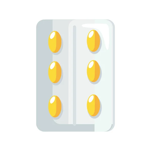 Žluté léky — Stockový vektor