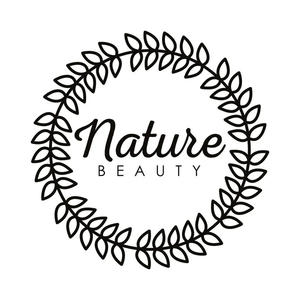 Nature beauty label — Stock Vector