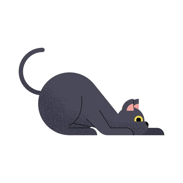 Mascotte de chat noir — Image vectorielle