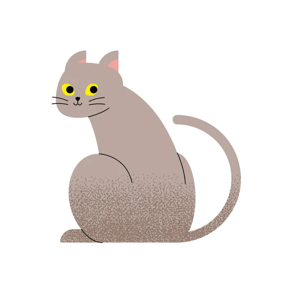 灰色の猫のマスコット — ストックベクタ