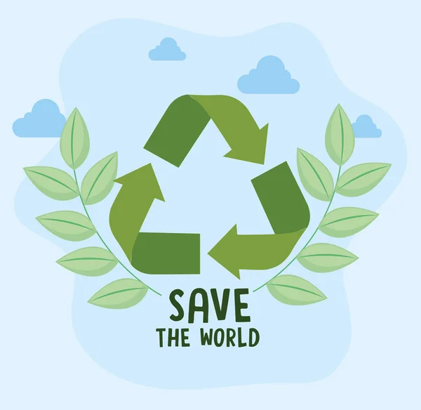 Save the world banner — Stock Vector