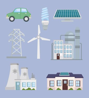 Alternatif enerji simgesi koleksiyonu