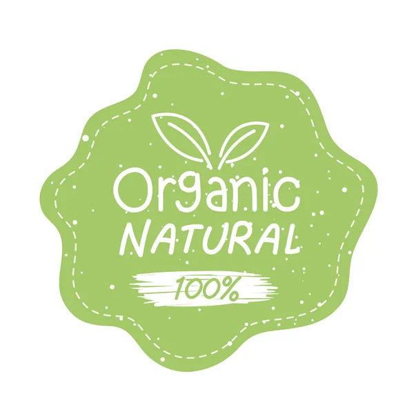 Sello natural orgánico — Vector de stock