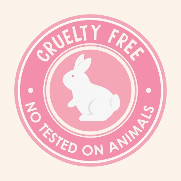Cruelty free seal stamp — Stock Vector
