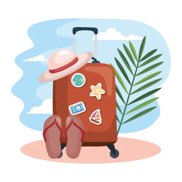 Bag with hat — Stock Vector