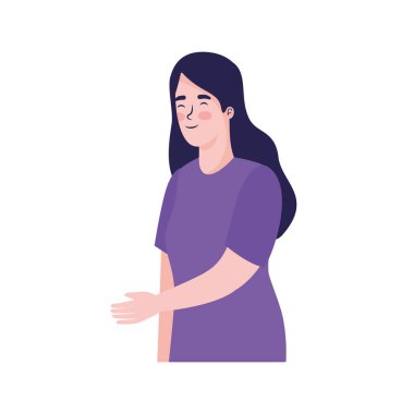 Gülümseyen genç kadın