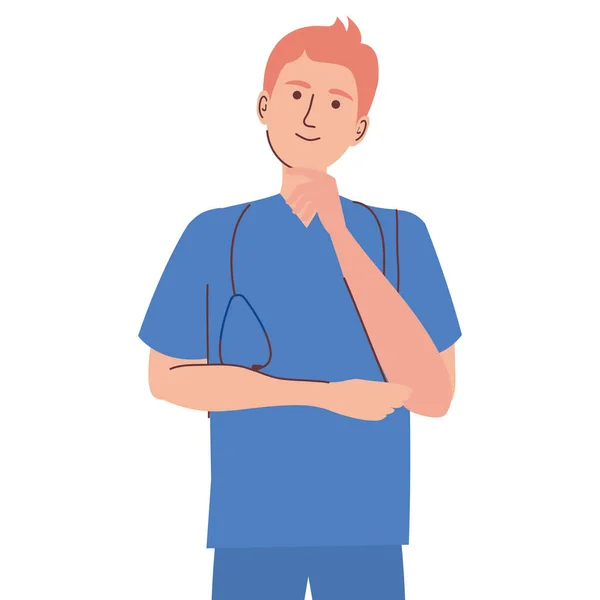 Carácter médico masculino — Vector de stock