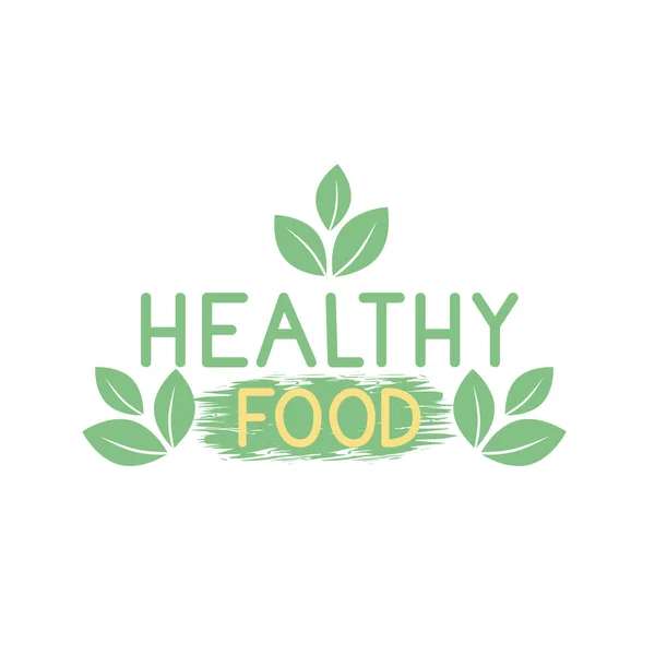 Label of healthy food — Stock Vector