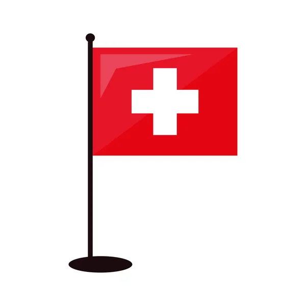 Bandiera di stato Svizzera — Vettoriale Stock