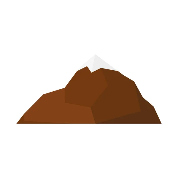 Nieve pico montaña — Vector de stock