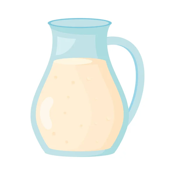 Jug with milk — Stock Vector