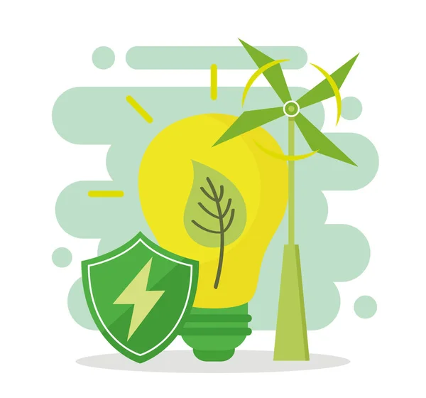 Ikony obnovitelné energie — Stockový vektor