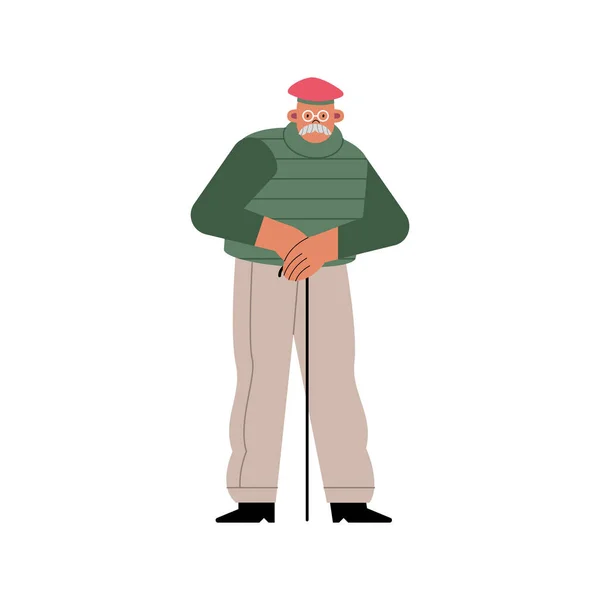 Hombre viejo carácter — Vector de stock