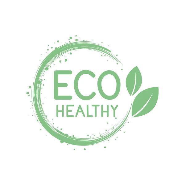 Etikett ökologisch gesund — Stockvektor