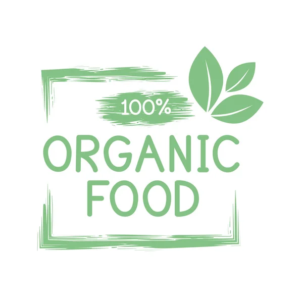 Label organic food — Stockový vektor