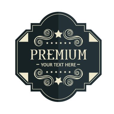 premium vintage etiketi