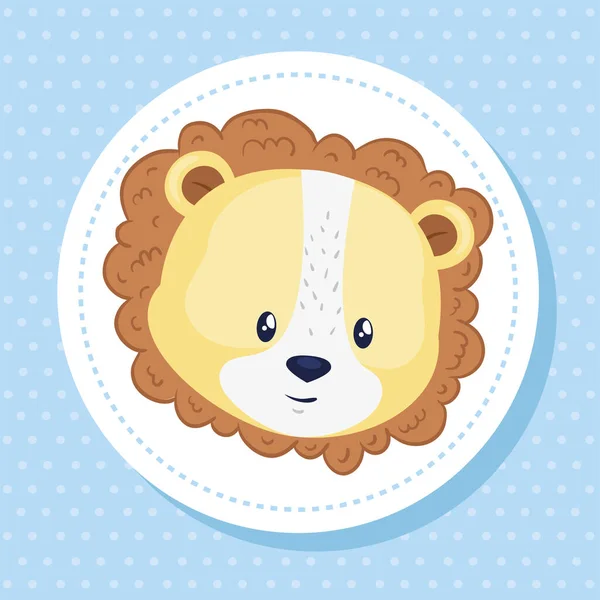 Cute head of lion — Image vectorielle