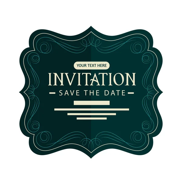 Invitation vintage style — Stock Vector