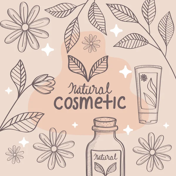 Plakat kosmetycznej organicznej — Wektor stockowy