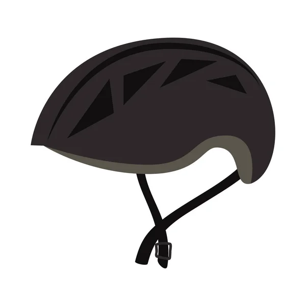 자전거타는 검은 헬멧 — 스톡 벡터