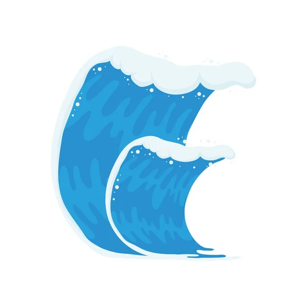 Gêmeos de ondas oceânicas —  Vetores de Stock