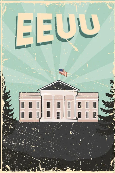 White house poster — Stock Vector