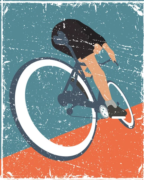 Pessoas cartaz ciclismo — Vetor de Stock