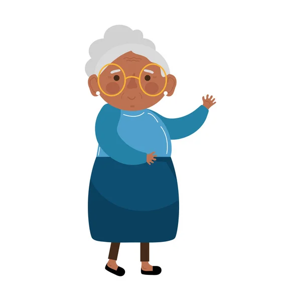 Afro babička charakter — Stockový vektor
