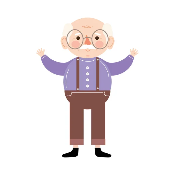 Grootvader met bril — Stockvector