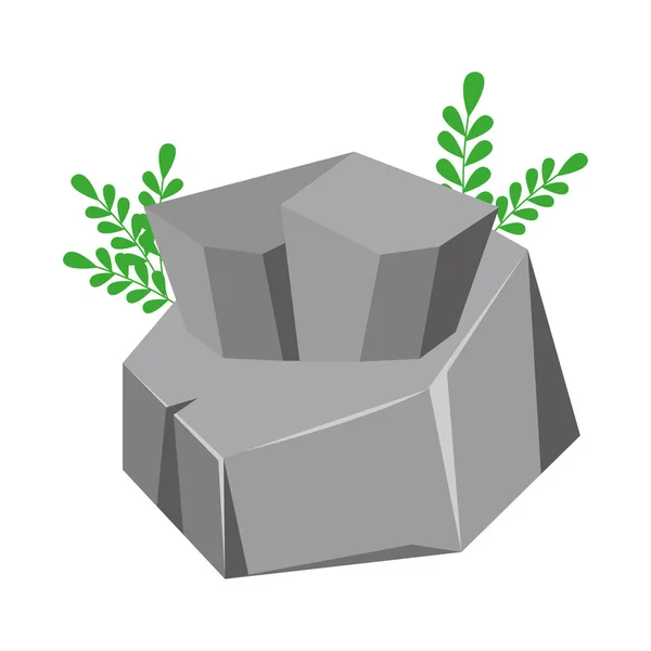 Kámen a kapradí — Stockový vektor