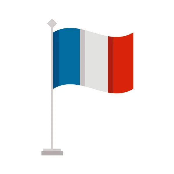 Drapeau france agitant — Image vectorielle